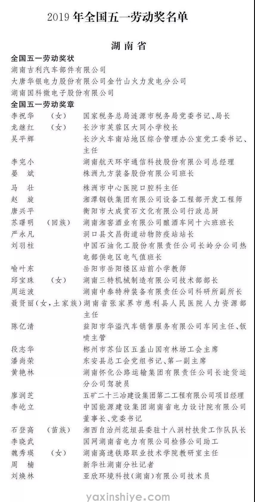 喜讯丨南宫电竞刘焕林荣获“2019年全国五一劳动焦芈” (图1)